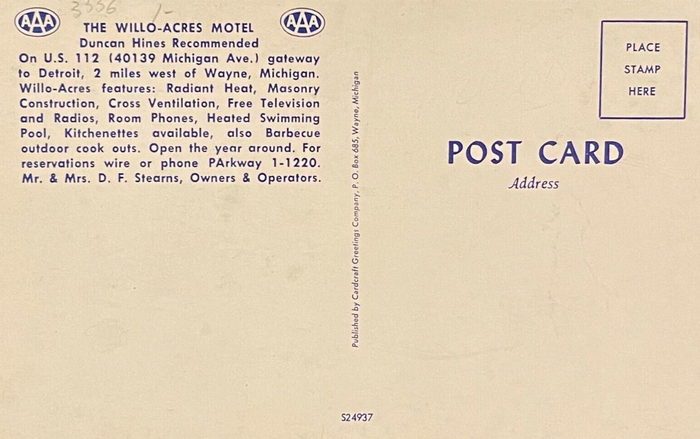 Willo-Acres Motel (Canton Inn and Suites) - Old Postcard (newer photo)